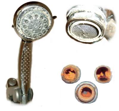 Kalk auf den Armaturen